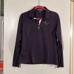 Nike golf fit dry deep purple long sleeve polo